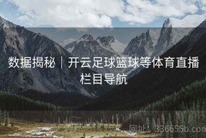 数据揭秘｜开云足球篮球等体育直播栏目导航