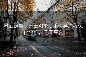 界面调整｜开云APP新手引导流程优化分析，云开平台