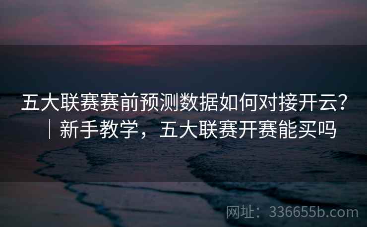 五大联赛赛前预测数据如何对接开云?|新手教学,五大联赛开赛能买吗 五大联赛赛前预测数据如何对接开云?|新手教学,五大联赛开赛能买吗