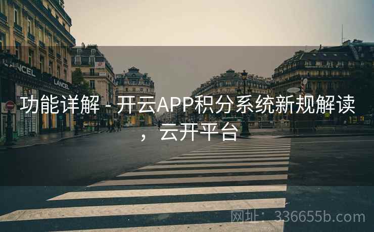 功能详解 - 开云APP积分系统新规解读，云开平台